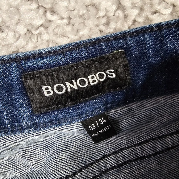 Bonobos Jeans Mens 33x34 (Fits 31x30) Blue Medium Wash Tapered Modern Casual - Picture 8 of 13